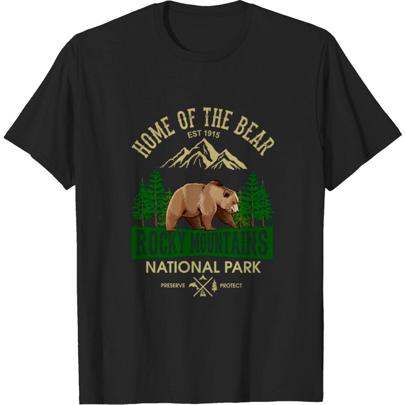 Rocky Mountain National Park Vintage Camping T-Shirt for Men — Mens T Shirts