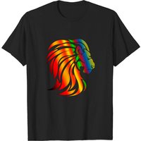 T-shirt Coloré Hébreu Juif Lion de la Tribu de Juda pour Hommes — T-shirts pour hommes