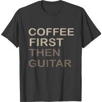 T-shirt Coffee Then Guitar pour hommes