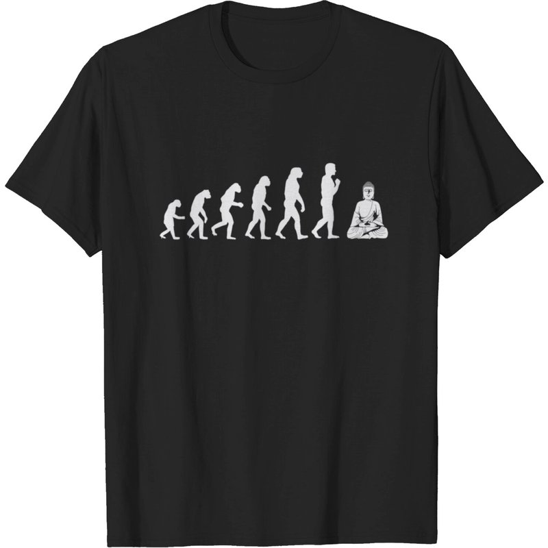 T-shirt Buddha Evolution Développement Spirituel Bouddhiste pour Hommes — T-shirts pour hommes