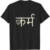 T-shirt Karma en Sanskrit/Hindi pour hommes - Noir