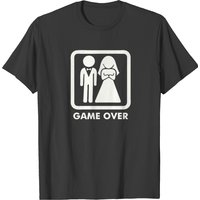 T-shirt Game Over pour hommes en noir