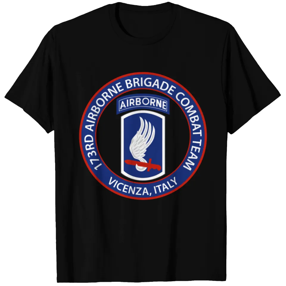 173rd Airborne BCT Vicenza Men's Heavyweight T-Shirt - Black