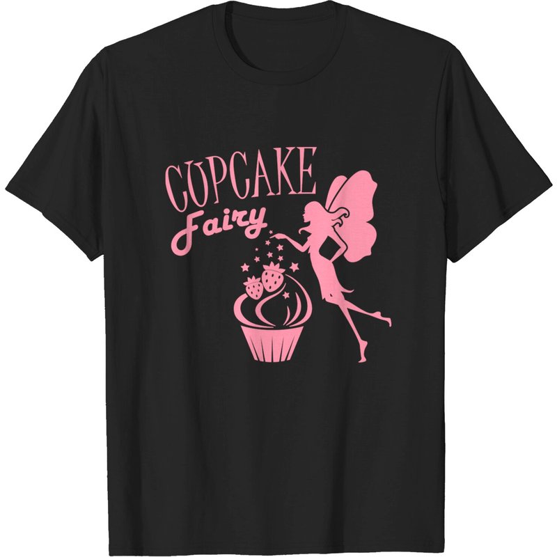T-shirt Cupcake Fairy pour hommes en noir