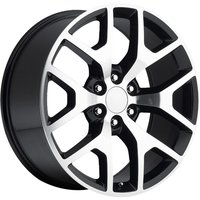 Roues O.E. Revolution G-04 Noir Brillant Usiné - 22x9 - 6x139.7