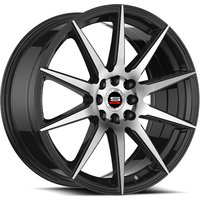 Jantes Spec-1 SP-51 Noir Brillant Usiné - 18x8 - Motif de Boulon 5x100