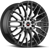 Spec-1 SP-55 Gloss Black Machined 18x8 Wheels 5x100 Bolt Pattern — Wheels & Rims