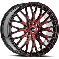 Jantes Spec-1 SP-55 Noir Brillant Rouge Usiné 20x8.5 5x114.3
