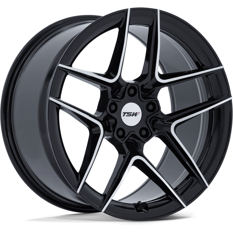 TSW TW008 Slipstream Machined Black 19x10.5 Rims 5x114.3 Bolt Pattern — Wheels & Rims