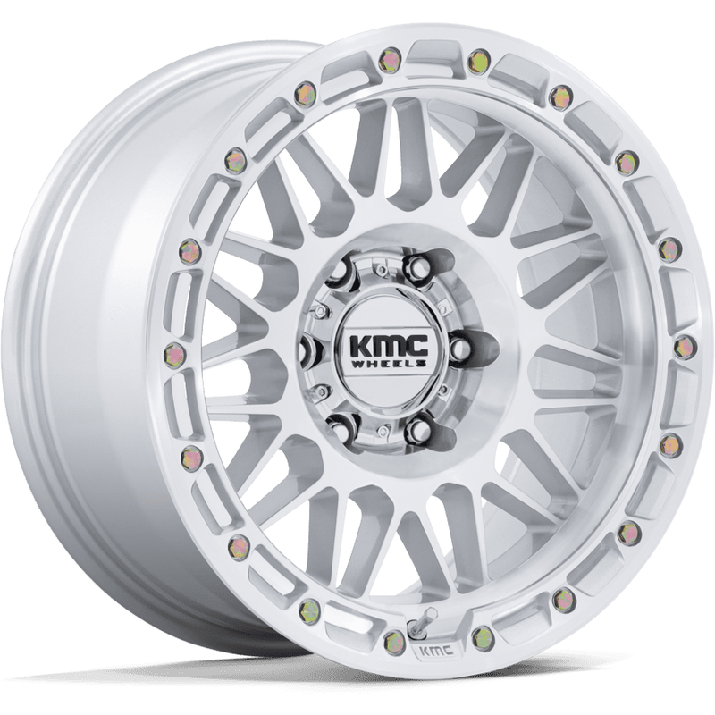 KMC Wheel KM555 Attack Machined Silver - 17x8.5 - 5x127 - 0 Offset — Wheels & Rims