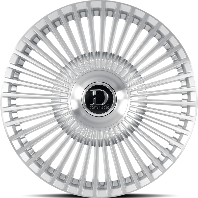 Dolce Luxury Trento Glossy Silver Brush Face 20x9 Rims 5x108 — Wheels & Rims