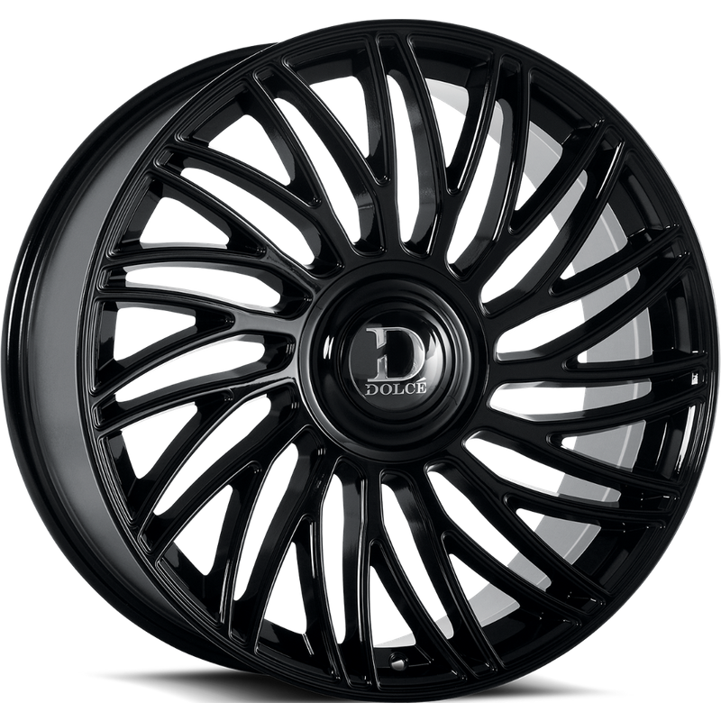 Dolce Luxury Sesto Glossy Black Wheels - 22x9.5 - 6x135 Bolt Pattern — Wheels & Rims