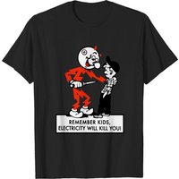 T-shirt Reddy Kilowatt Warning 4 pour hommes — T-shirts pour hommes