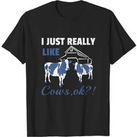 T-shirt Cow pour hommes - J'aime vraiment les vaches — T-shirts pour hommes