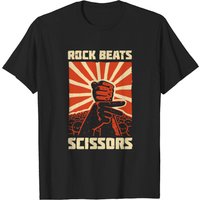 Rock Beat Scissors Men's T-shirt in Black — Mens T Shirts
