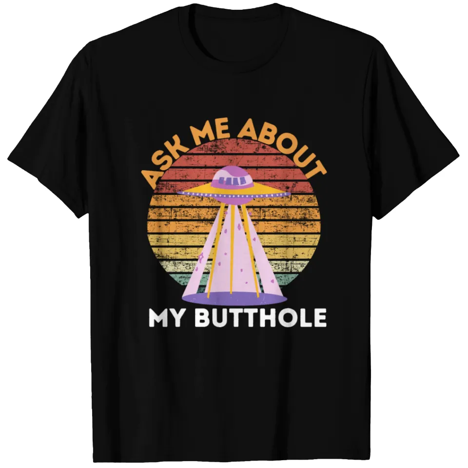T-shirt Vintage « Ask Me About My Butthole » pour Hommes — T-shirts pour hommes