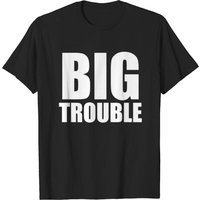 T-shirt Big Trouble pour hommes en noir