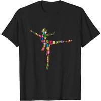 T-shirt Colorful Ballet Dancer Circles 3 pour hommes — T-shirts pour hommes