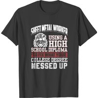T-shirt Ouvrier en Tôle Diplôme de Secondaire pour Hommes