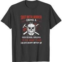 T-shirt Ouvrier en Tôle Diplôme de Secondaire pour Hommes — T-shirts pour hommes