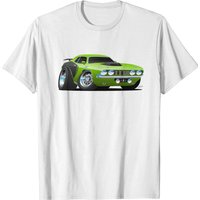 Classic Seventies American Muscle Car Cartoon T-shirt for Men