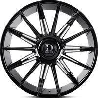 Roues Dolce Luxury Mirelli Noir Brillant - 24x9 - 5x112 - 35 Offset — Roues et jantes
