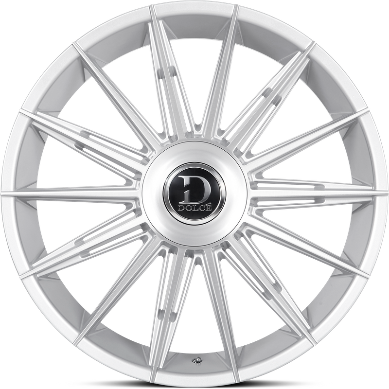 Dolce Luxury Mirelli Glossy Silver Brush Face 24x9 Rims 5x112 — Wheels & Rims
