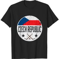 Czech Republic Ice Hockey Flag Jersey T-Shirt for Men