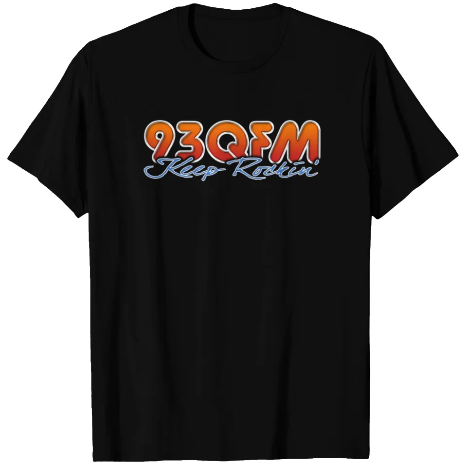 T-shirt pour hommes 93 QFM Radio en noir — T-shirts pour hommes