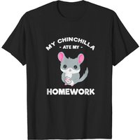 Mon Chinchilla a Mangé Mon Devoir T-shirt Humoristique pour Hommes — T-shirts pour hommes