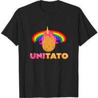 Unicorn Potato T-Shirt for Men in Black — Mens T Shirts