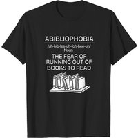 Bookworm Abibliophobia Definition T-Shirt for Men — Mens T Shirts
