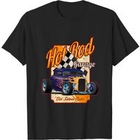 T-shirt pour hommes Hot Rod Garage Old School Rules — T-shirts pour hommes