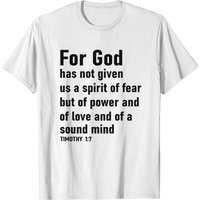 T-shirt Pour Dieu Ne Nous A Pas Donné Un Esprit De Peur Pour Hommes — T-shirts pour hommes