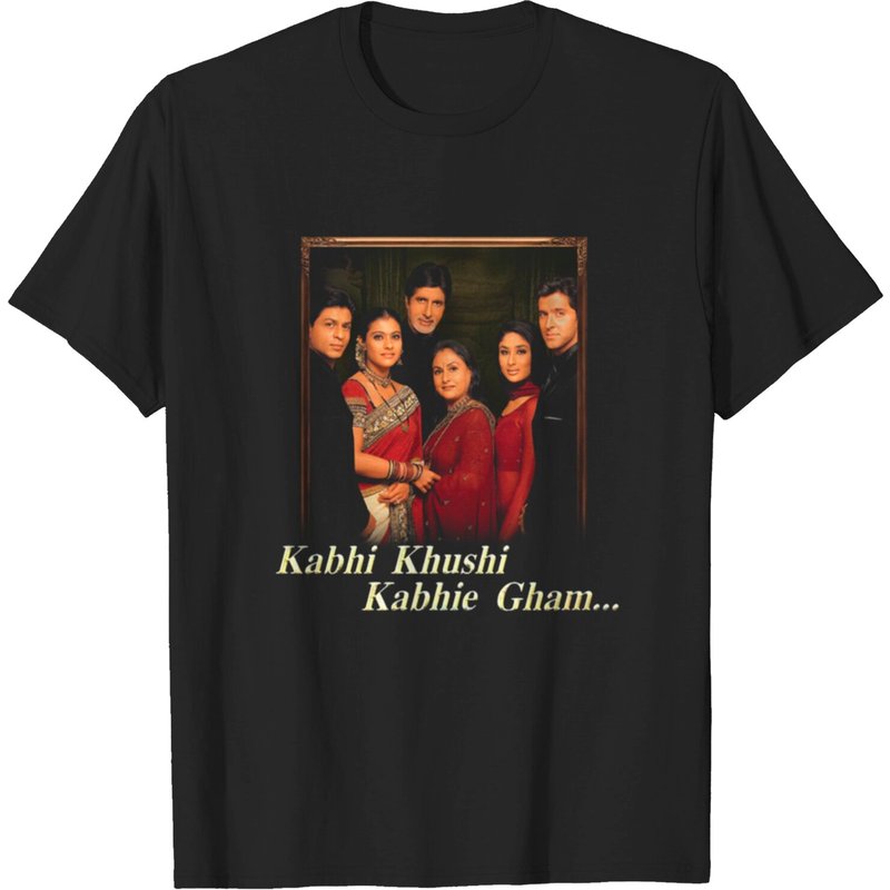 Kabhi Khushi Kabhi Gham Men's T-Shirt in Black — Mens T Shirts