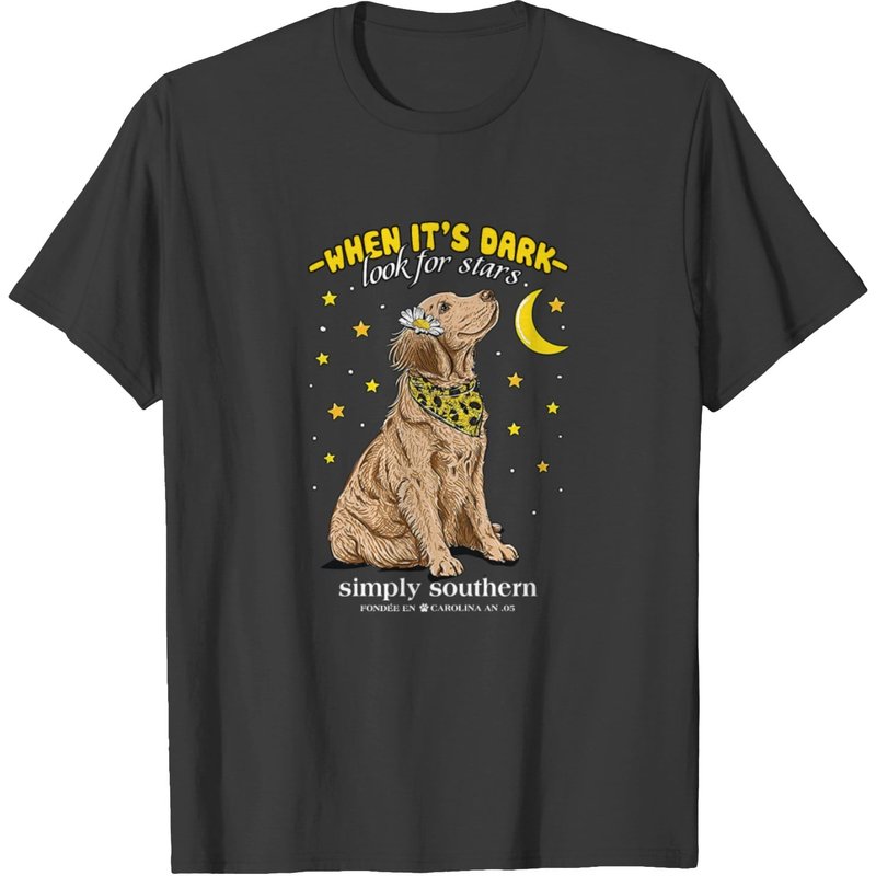 Simply Southern When It's Dark Look for The Stars T-shirt for Men — Mens T Shirts