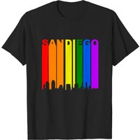 T-shirt Rainbow de fierté LGBTQ de San Diego, Californie pour hommes — T-shirts pour hommes