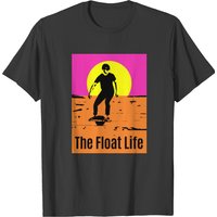 The Float Life Poster T-Shirt for Men in Black