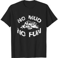 T-shirt No Mud No Fun Deep Lover pour hommes en noir — T-shirts pour hommes
