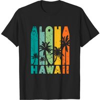 T-shirt Hawaii Aloha pour hommes en noir