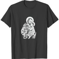 T-shirt de Saint Joseph tenant Jésus dans ses bras pour hommes — T-shirts pour hommes