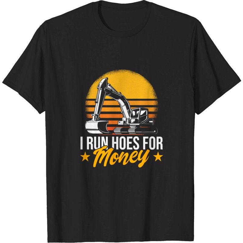 T-shirt I Run Hoes For Money pour hommes en noir — T-shirts pour hommes