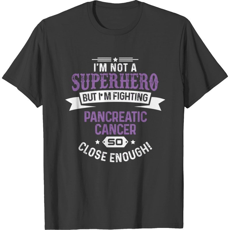 T-shirt pour hommes avec ruban de sensibilisation au cancer du pancréas