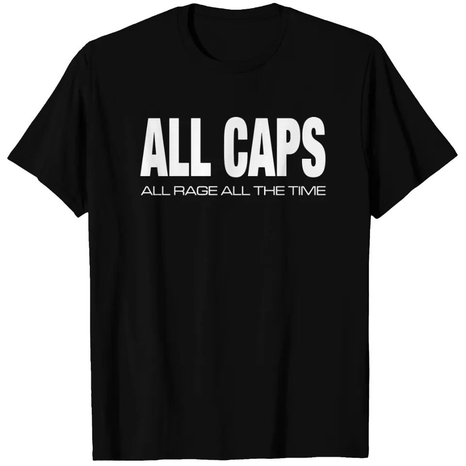 T-shirt All Caps pour hommes en noir