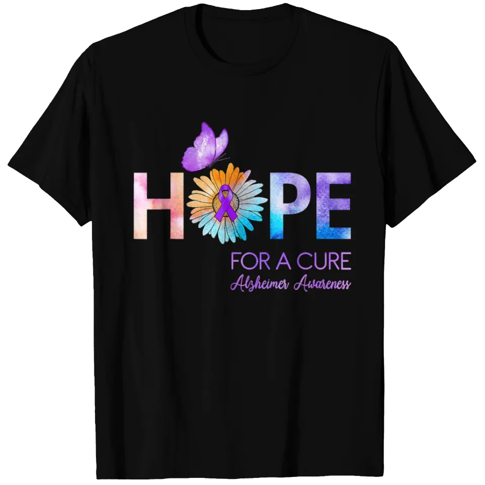 T-shirt pour hommes Sensibilisation à l'Alzheimer - Espoir pour un remède