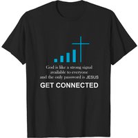 T-shirt pour homme Prêtre catholique Get Connected Cross