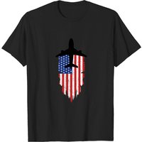 T-shirt USA Avion de Chasse 4 juillet pour hommes — T-shirts pour hommes