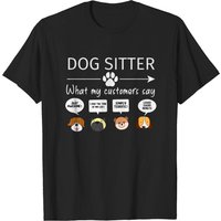 Dog Sitter Funny Faces T-Shirt for Men — Mens T Shirts