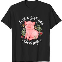 Pig Shirt Just Girl Who Loves Pigs T-Shirt for Men — Mens T Shirts