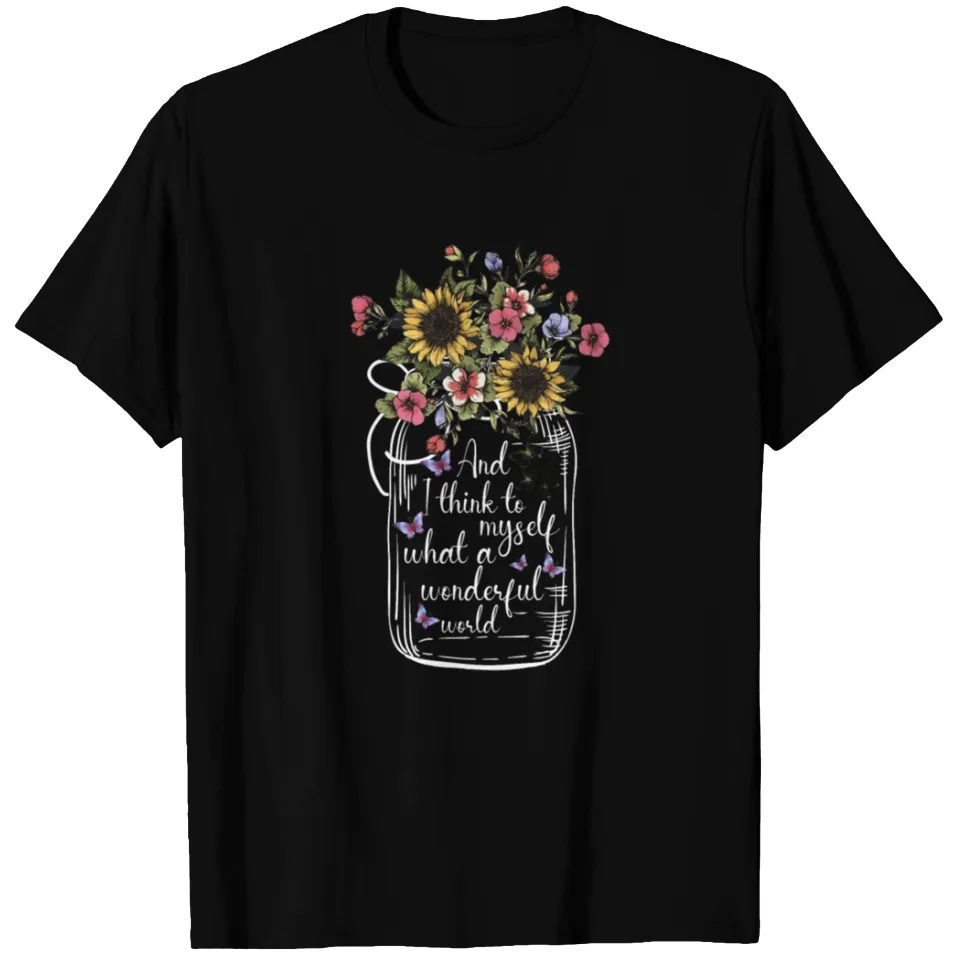 T-shirt Jar And I Think To Myself What A Wonderful World pour hommes — T-shirts pour hommes